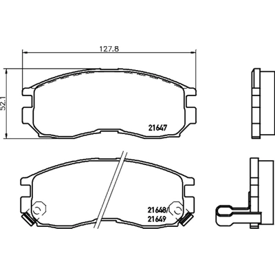 Front Ceramic Pads by HELLA PAGID - 355035311 pa2