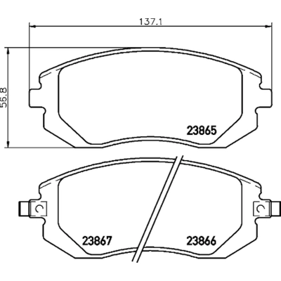 Front Ceramic Pads by HELLA PAGID - 355035541 pa2