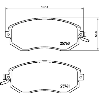 Front Ceramic Pads by HELLA PAGID - 355035601 pa2