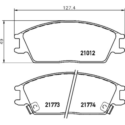 Front Ceramic Pads by HELLA PAGID - 355035621 pa2