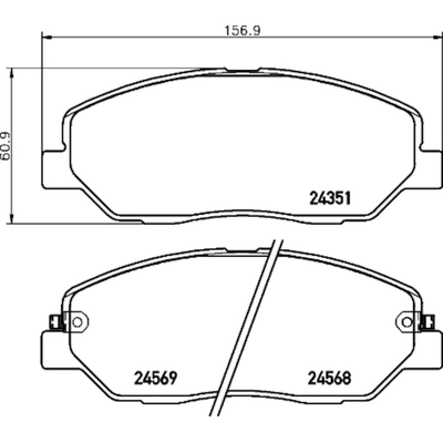 Front Ceramic Pads by HELLA PAGID - 355035881 pa2