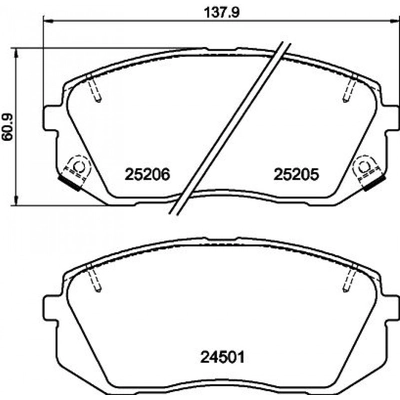 Front Ceramic Pads by HELLA PAGID - 355036001 pa1