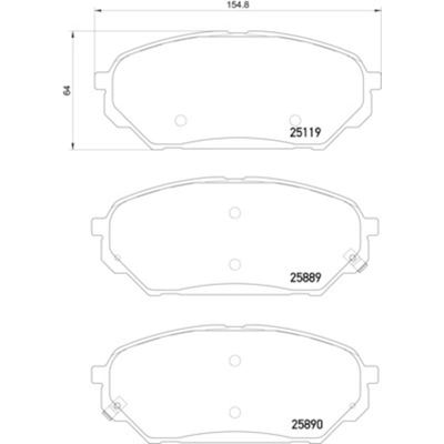 Front Ceramic Pads by HELLA PAGID - 355036081 pa2