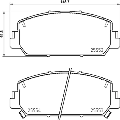 Front Ceramic Pads by HELLA PAGID - 355036391 pa2
