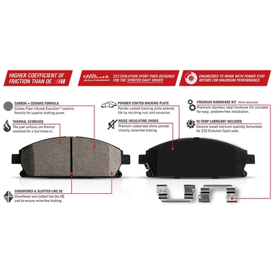 POWER STOP - Z23-2399 - Z23 Evolution Sport Carbon-Fiber Brake Pads pa2