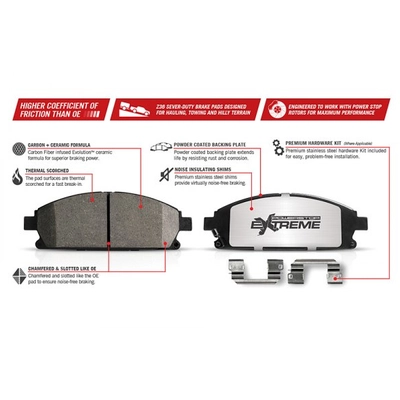 POWER STOP - Z36-2423 - Z36 TRUCK & TOW CARBON-FIBER CERAMIC BRAKE PADS pa2