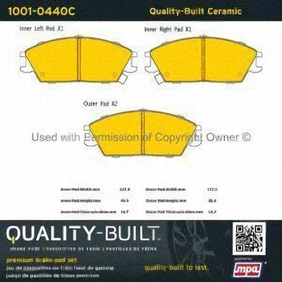 Front Ceramic Pads by QUALITY-BUILT - 1001-0440C pa1