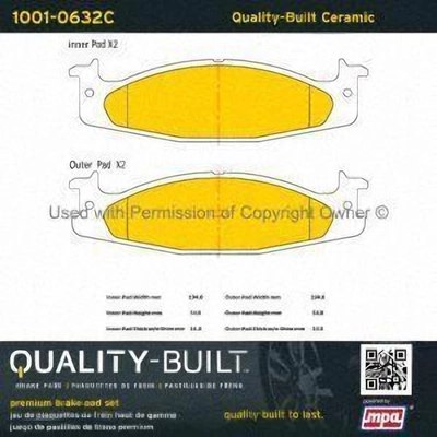 Front Ceramic Pads by QUALITY-BUILT - 1001-0632C pa1