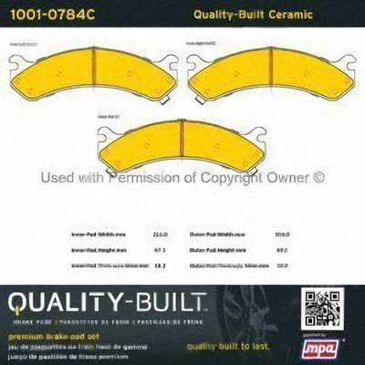 Front Ceramic Pads by QUALITY-BUILT - 1001-0784C pa5