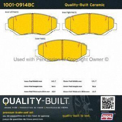Front Ceramic Pads by QUALITY-BUILT - 1001-0914BC pa2