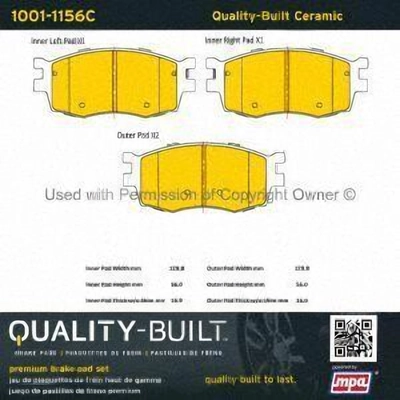 Front Ceramic Pads by QUALITY-BUILT - 1001-1156C pa1