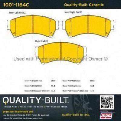 Front Ceramic Pads by QUALITY-BUILT - 1001-1164C pa1