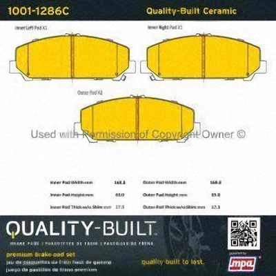 Front Ceramic Pads by QUALITY-BUILT - 1001-1286C pa5