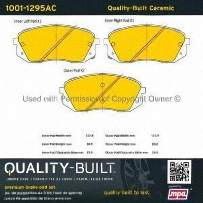 Front Ceramic Pads by QUALITY-BUILT - 1001-1295AC pa2