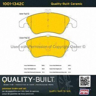 Front Ceramic Pads by QUALITY-BUILT - 1001-1342C pa1