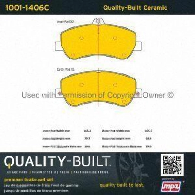 Front Ceramic Pads by QUALITY-BUILT - 1001-1406C pa2