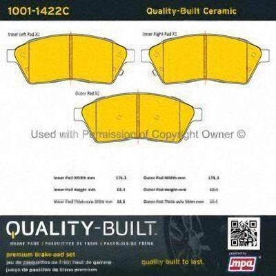 Front Ceramic Pads by QUALITY-BUILT - 1001-1422C pa2