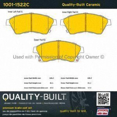 Front Ceramic Pads by QUALITY-BUILT - 1001-1522C pa1