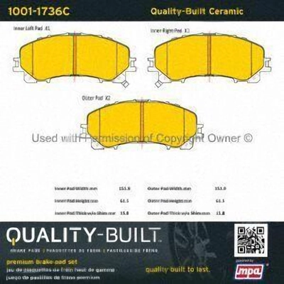 Front Ceramic Pads by QUALITY-BUILT - 1001-1736C pa2