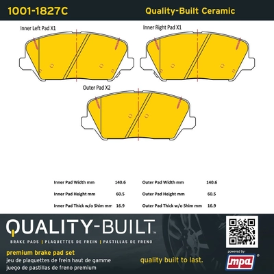 QUALITY-BUILT - 1001-1827C - Disc Brake Pad Set pa1