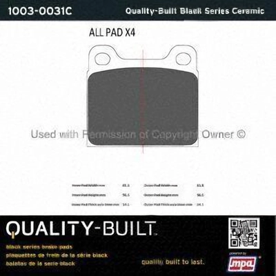 Front Ceramic Pads by QUALITY-BUILT - 1003-0031C pa2