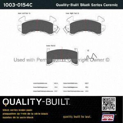 Front Ceramic Pads by QUALITY-BUILT - 1003-0154C pa2