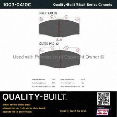 Front Ceramic Pads by QUALITY-BUILT - 1003-0410C pa1