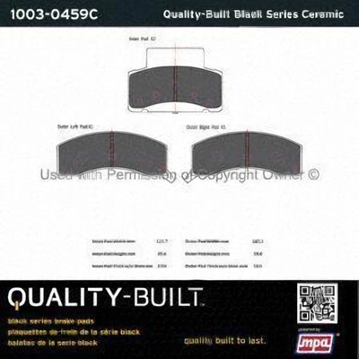 Plaquettes avant en céramique  de QUALITY-BUILT - 1003-0459C pa1