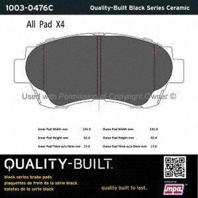 Plaquettes avant en céramique  de QUALITY-BUILT - 1003-0476C pa1