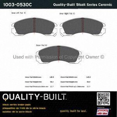 Front Ceramic Pads by QUALITY-BUILT - 1003-0530C pa1