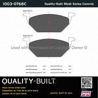 Plaquettes avant en céramique  de QUALITY-BUILT - 1003-0768C pa1