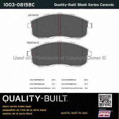 Front Ceramic Pads by QUALITY-BUILT - 1003-0815BC pa1