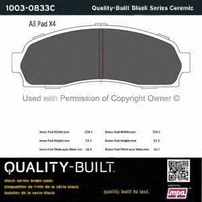 Plaquettes avant en céramique  de QUALITY-BUILT - 1003-0833C pa1