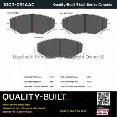 Front Ceramic Pads by QUALITY-BUILT - 1003-0914AC pa2