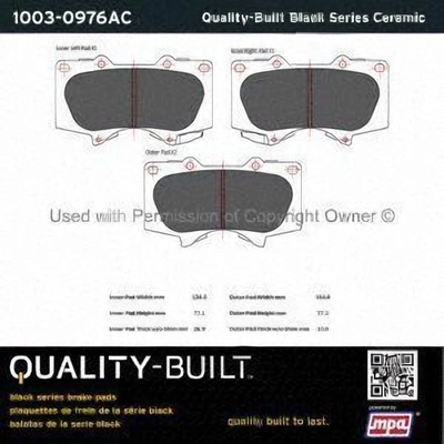 Front Ceramic Pads by QUALITY-BUILT - 1003-0976AC pa2