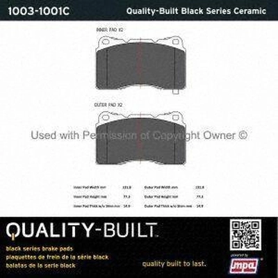 Plaquettes avant en céramique  by QUALITY-BUILT - 1003-1001C pa1