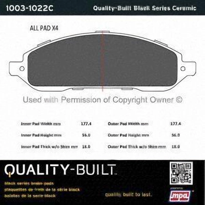 Plaquettes avant en céramique  by QUALITY-BUILT - 1003-1022C pa1