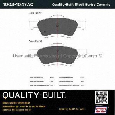 Plaquettes avant en céramique  by QUALITY-BUILT - 1003-1047AC pa1