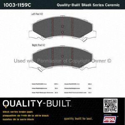 Plaquettes avant en c�ramique  by QUALITY-BUILT - 1003-1159C pa1