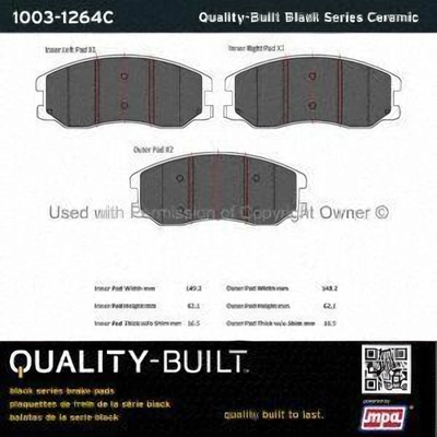 Front Ceramic Pads by QUALITY-BUILT - 1003-1264C pa2