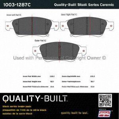 Front Ceramic Pads by QUALITY-BUILT - 1003-1287C pa1