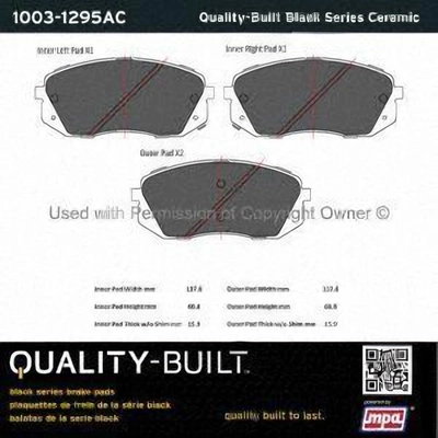 Front Ceramic Pads by QUALITY-BUILT - 1003-1295AC pa1