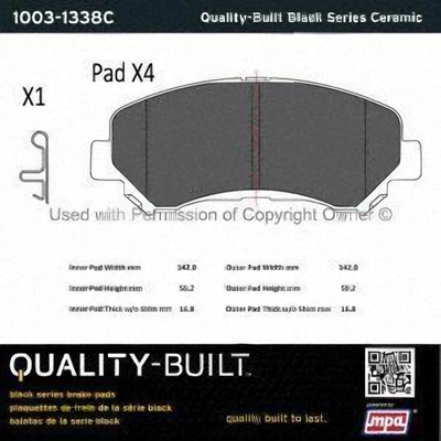 Front Ceramic Pads by QUALITY-BUILT - 1003-1338C pa1