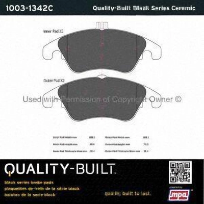 Front Ceramic Pads by QUALITY-BUILT - 1003-1342C pa1