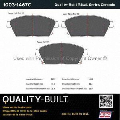 Front Ceramic Pads by QUALITY-BUILT - 1003-1467C pa1