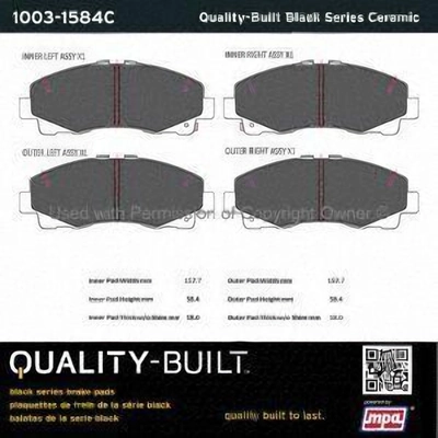 Front Ceramic Pads by QUALITY-BUILT - 1003-1584C pa1