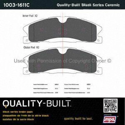 Front Ceramic Pads by QUALITY-BUILT - 1003-1611C pa1