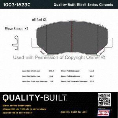 Front Ceramic Pads by QUALITY-BUILT - 1003-1623C pa2