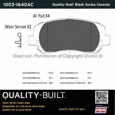 Front Ceramic Pads by QUALITY-BUILT - 1003-1640AC pa1