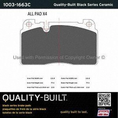 Front Ceramic Pads by QUALITY-BUILT - 1003-1663C pa1